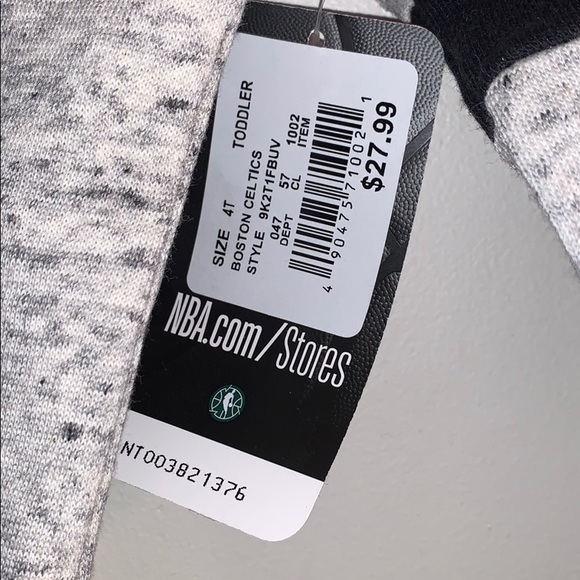 NBA Celtics Toddler Pull Over Sweater - Picture 5 of 7